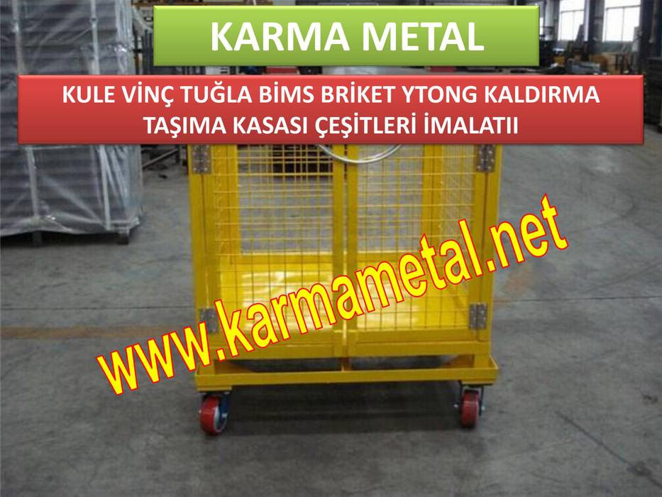 KARMA METAL - Kule Vinç İnşaat Şantiye Yuk Taşıma Paleti Sepeti, KARMA METAL KARMA METAL