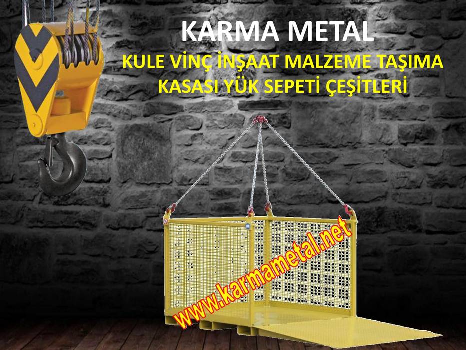 KARMA METAL - Kule Vinç İnşaat Şantiye Yük Taşıma Paleti Sepeti KARMA METAL