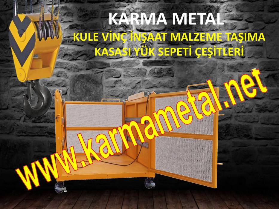 KARMA METAL - Kule Vinç İnşaat Şantiye Yuk Taşıma Paleti Sepeti, KARMA METAL KARMA METAL