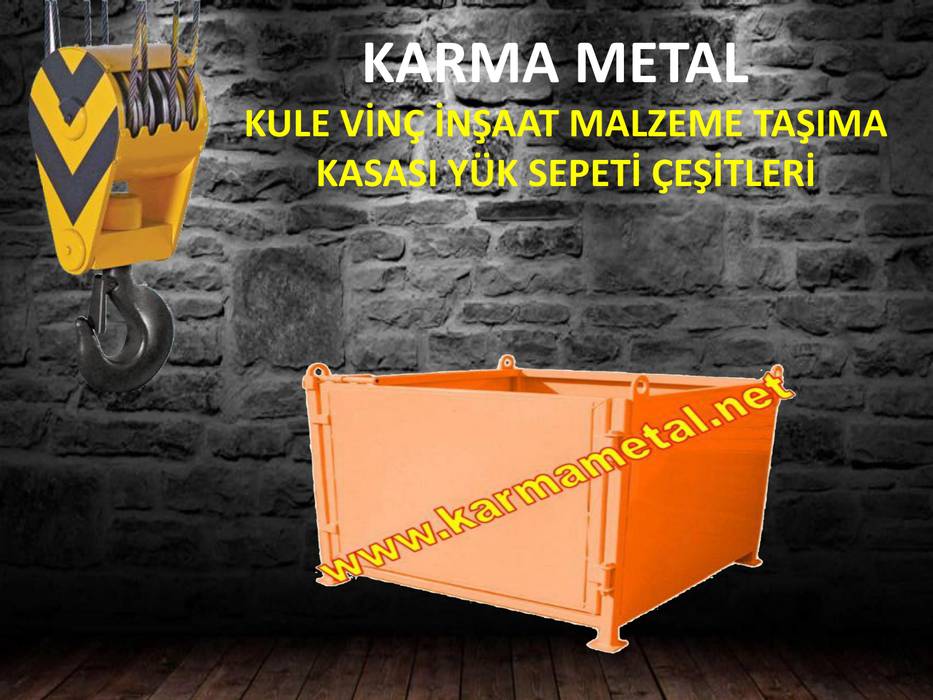 KARMA METAL - Kule Vinç İnşaat Şantiye Yuk Taşıma Paleti Sepeti, KARMA METAL KARMA METAL