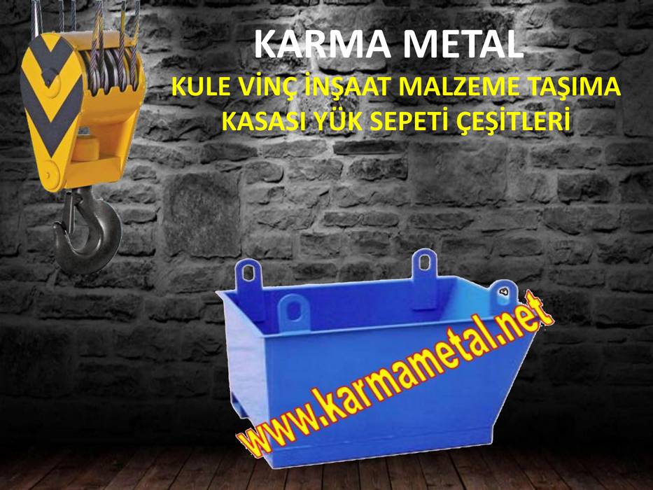 KARMA METAL - Kule Vinç İnşaat Şantiye Yuk Taşıma Paleti Sepeti, KARMA METAL KARMA METAL