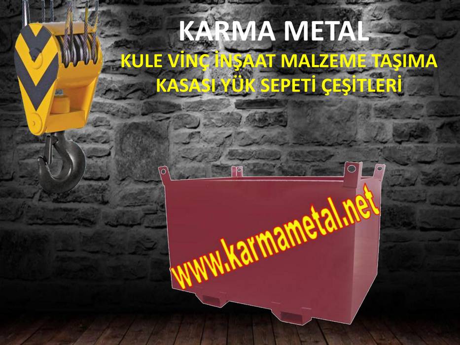 KARMA METAL - Kule Vinç İnşaat Şantiye Yuk Taşıma Paleti Sepeti, KARMA METAL KARMA METAL