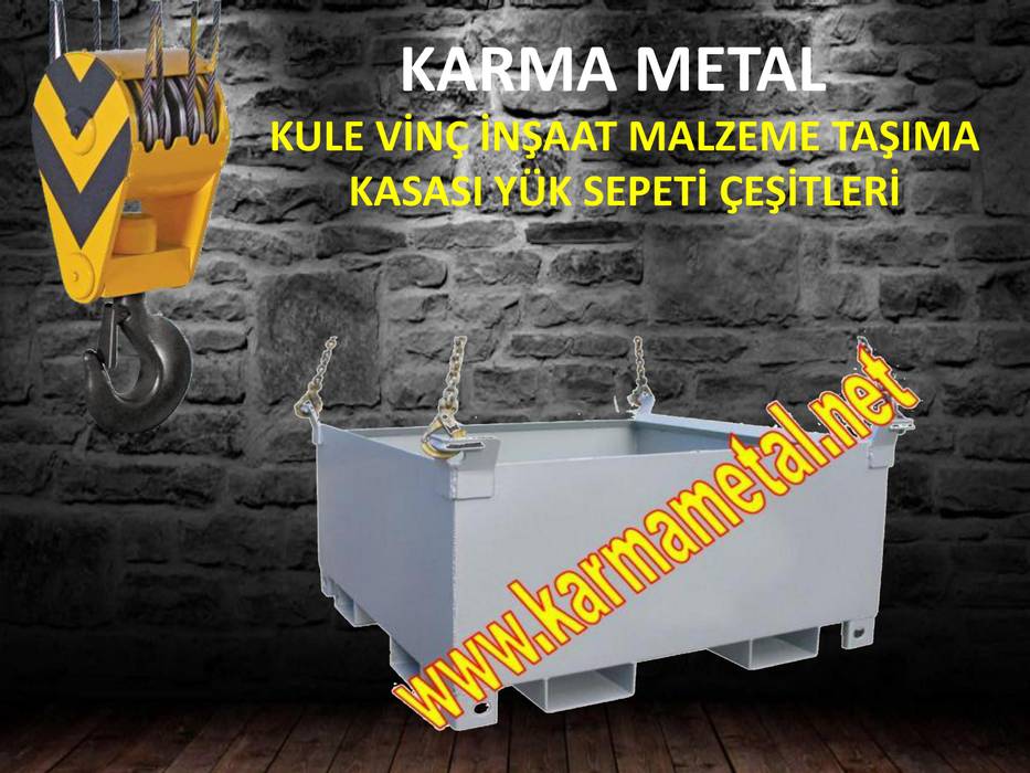 KARMA METAL - Kule Vinç İnşaat Şantiye Yuk Taşıma Paleti Sepeti, KARMA METAL KARMA METAL