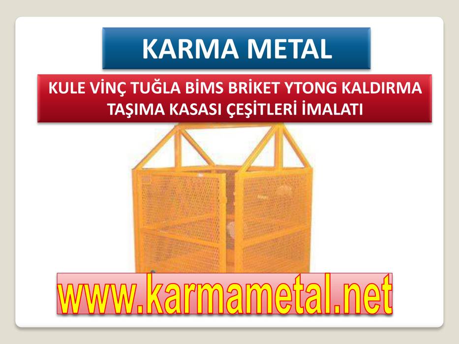 KARMA METAL - Kule Vinç İnşaat Şantiye Yuk Taşıma Paleti Sepeti, KARMA METAL KARMA METAL