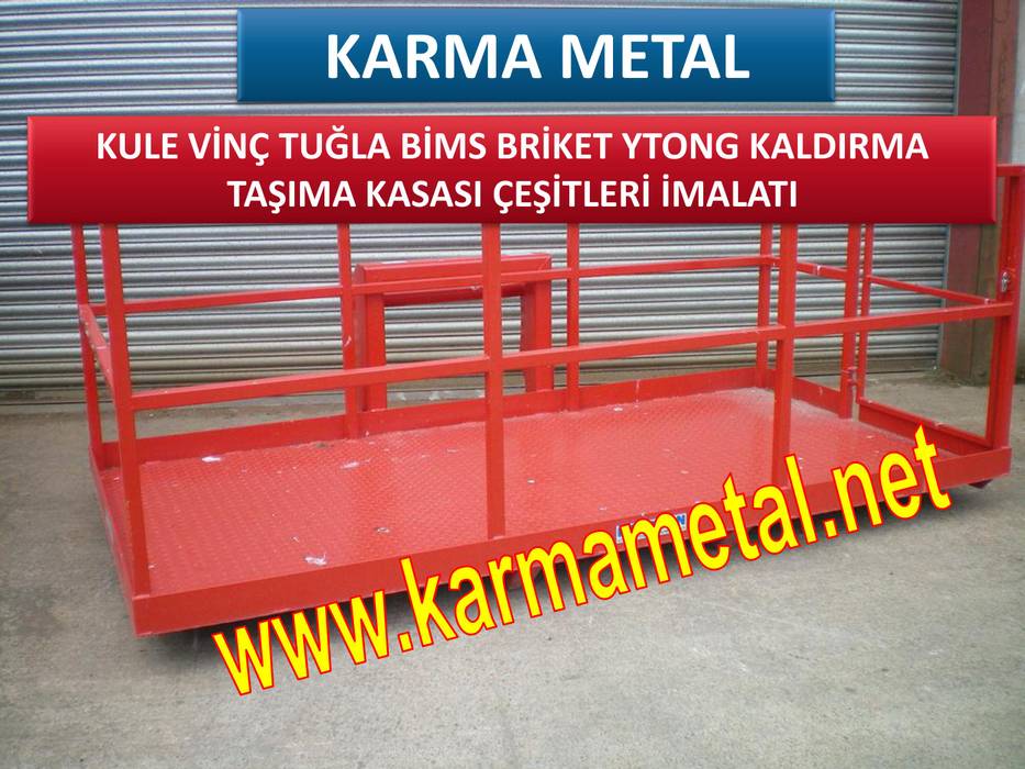 KARMA METAL - Kule Vinç İnşaat Şantiye Yuk Taşıma Paleti Sepeti, KARMA METAL KARMA METAL