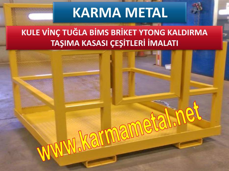 KARMA METAL - Kule Vinç İnşaat Şantiye Yuk Taşıma Paleti Sepeti, KARMA METAL KARMA METAL