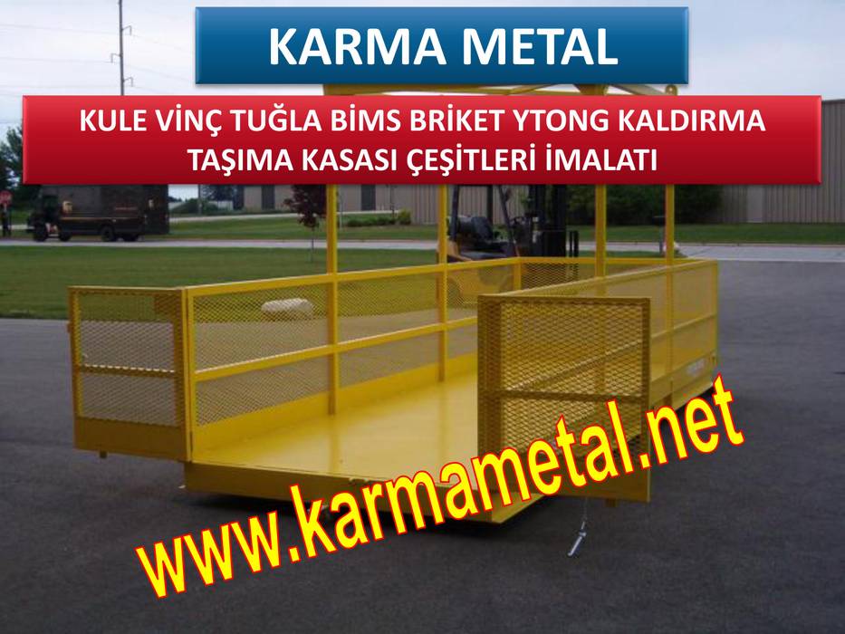 KARMA METAL - Kule Vinç İnşaat Şantiye Yuk Taşıma Paleti Sepeti, KARMA METAL KARMA METAL