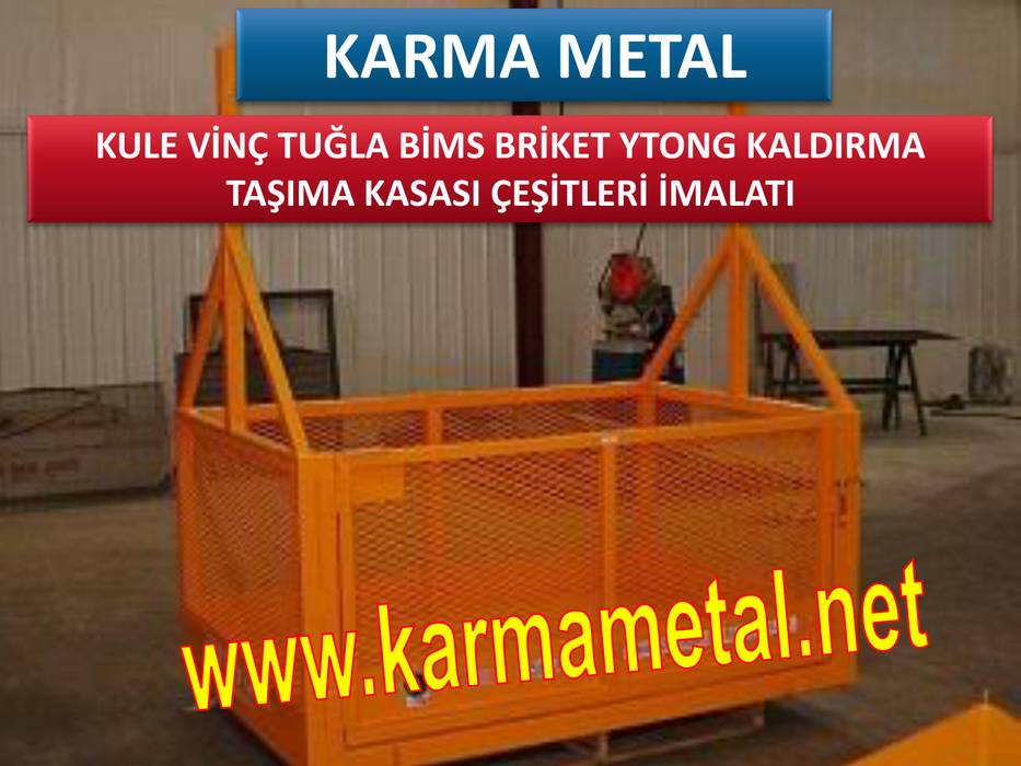 KARMA METAL - Kule Vinç İnşaat Şantiye Yuk Taşıma Paleti Sepeti, KARMA METAL KARMA METAL