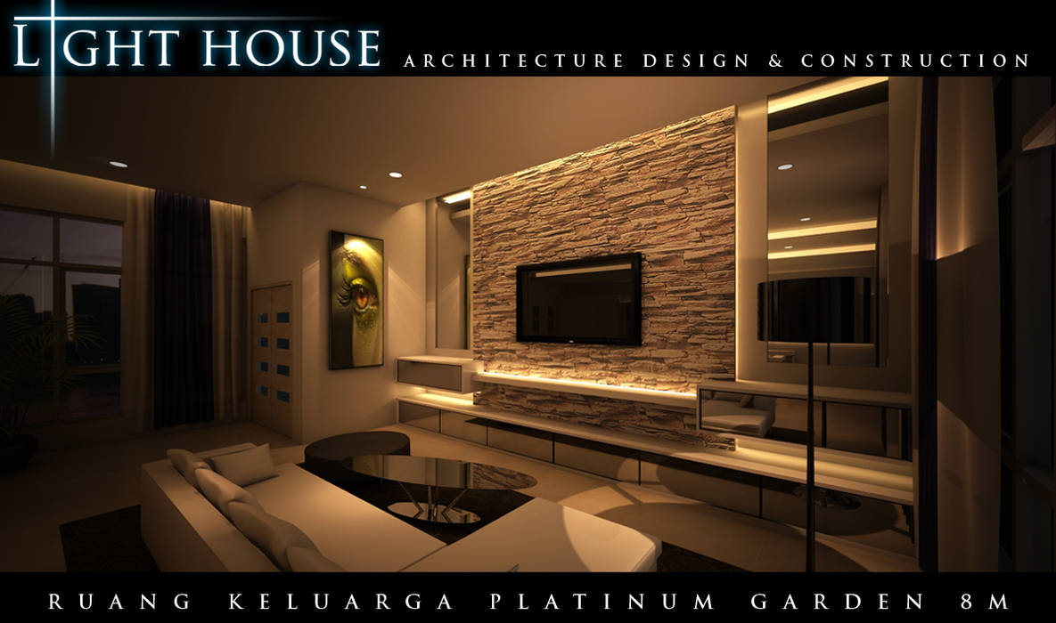 ONG, Platinum Garden. Medan City, Lighthouse Architect Indonesia Lighthouse Architect Indonesia Ruang Keluarga Minimalis