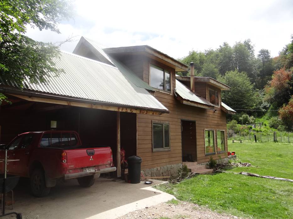 Fachada homify Casas de campo Madera Acabado en madera