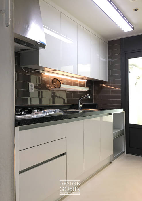 부천 미리내마을 네츄럴 모던하우스, 디자인고은 디자인고은 Built-in kitchens Tiles