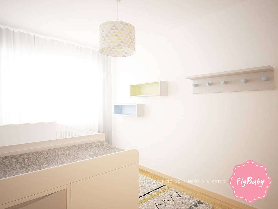 Projeto 3D | Márcia & Artur FlyBaby Quartos de rapaz quarto infantil,flybaby,quarto de bebé,mobiliário infantil