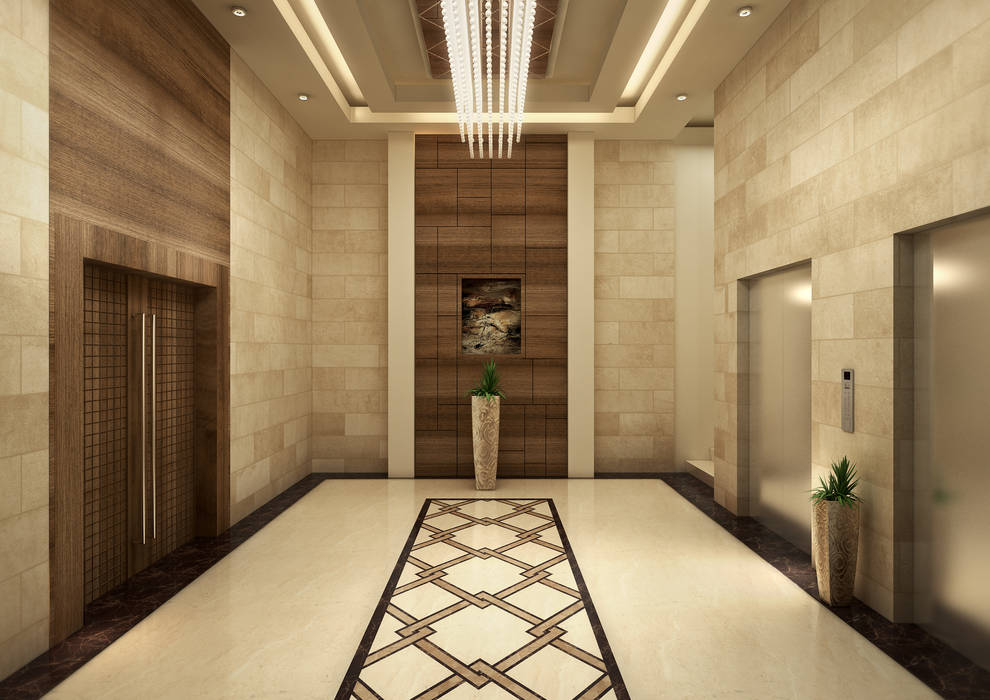 Elevators SPACES Architects Planners Engineers Classic style corridor, hallway and stairs