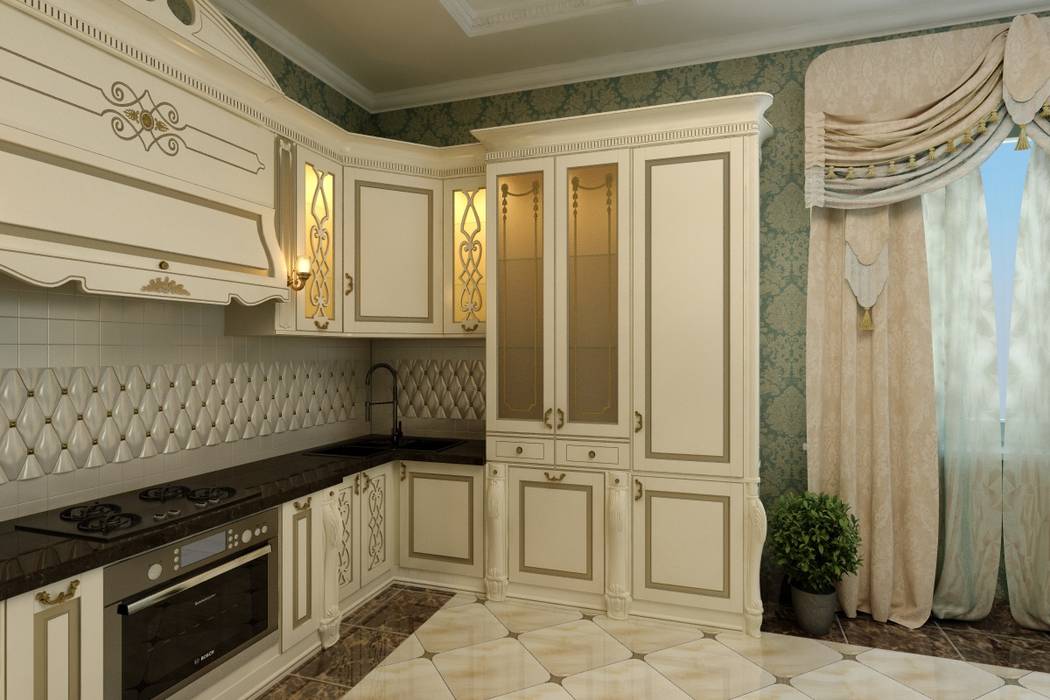 Cocinas de estilo clásico de цунёв_дизайн. студия интерьерных решений