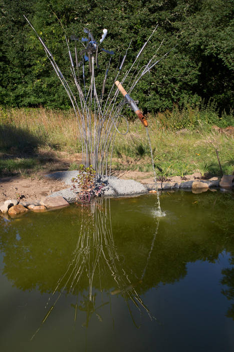 Girouette - Fontaine - Shishi Odoshi, Temo Temo Jardines de estilo moderno