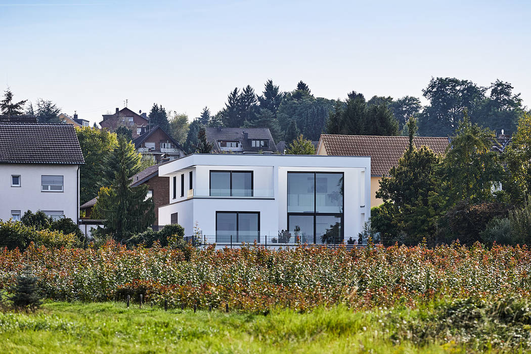 Exklusives Einfamilienhaus im Bauhausstil, Philip Kistner Fotografie Philip Kistner Fotografie Modern houses