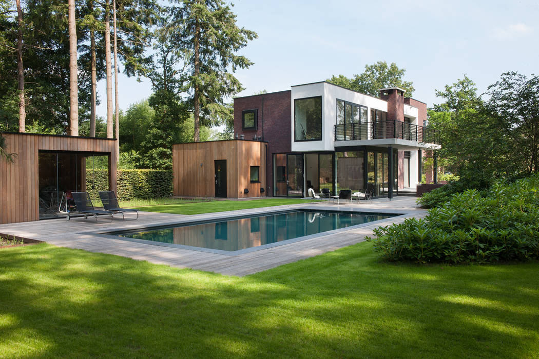 Moderne woning in Apeldoorn, Architectenbureau Atelier3 Architectenbureau Atelier3 別墅 石器