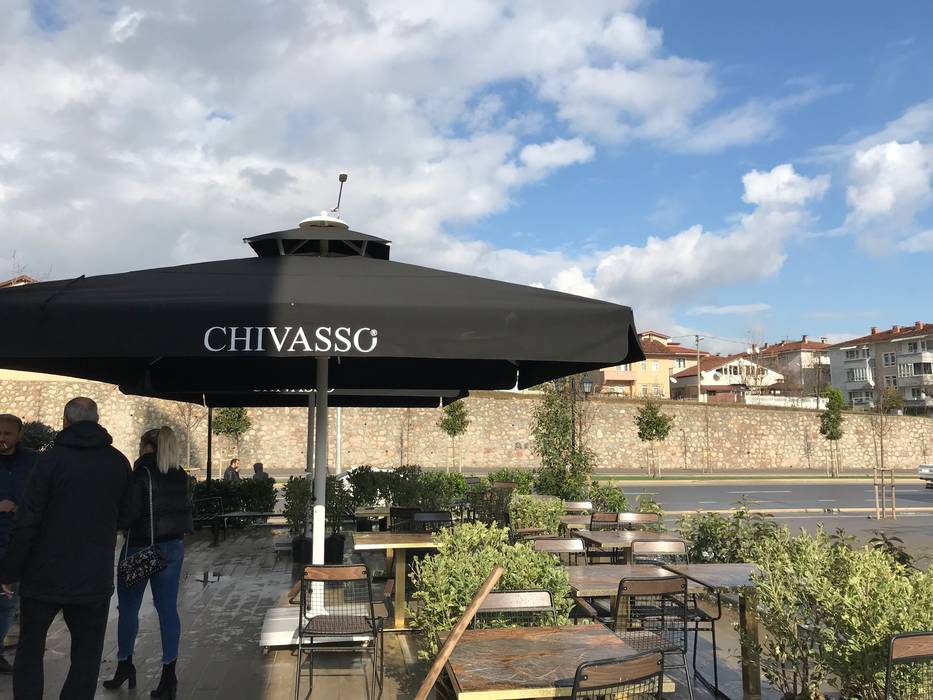 CHİVASSO CAFE ŞEMSİYESİ Akaydın şemsiye Ticari alanlar Aluminyum/Çinko bahçe şemsiyesi,cafe şemsiyesi,Yeme & İçme