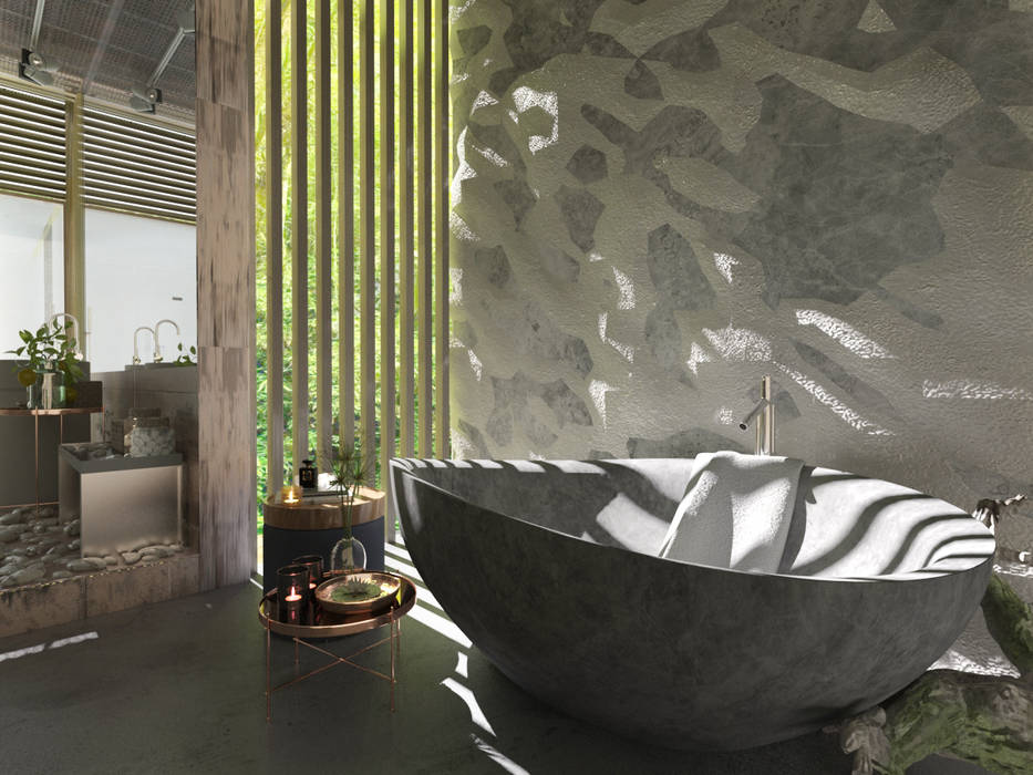 Итерьер SPA , ID project ID project Baños de estilo tropical