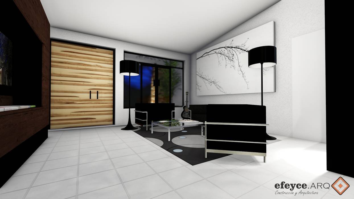 PROYECTO DE REMODELACION CASA A., efeyce efeyce Modern living room