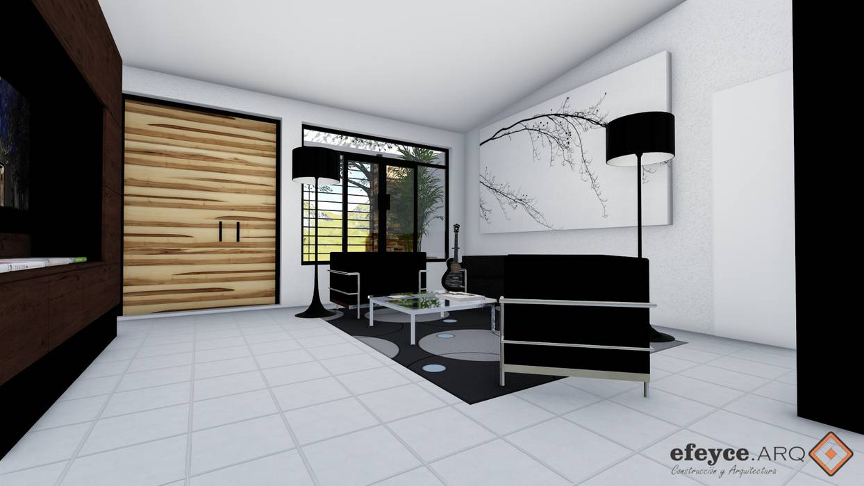 PROYECTO DE REMODELACION CASA A., efeyce efeyce Modern Living Room