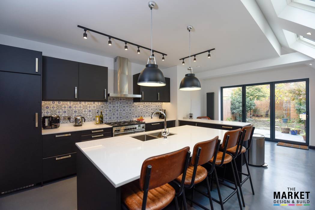 Twickenham Extension, Loft Conversion & Refurb, The Market Design & Build The Market Design & Build Modern kitchen