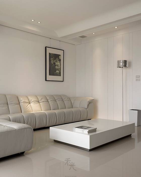 “回 - Back to Home”, 禾光室內裝修設計 ─ Her Guang Design 禾光室內裝修設計 ─ Her Guang Design Minimalist living room
