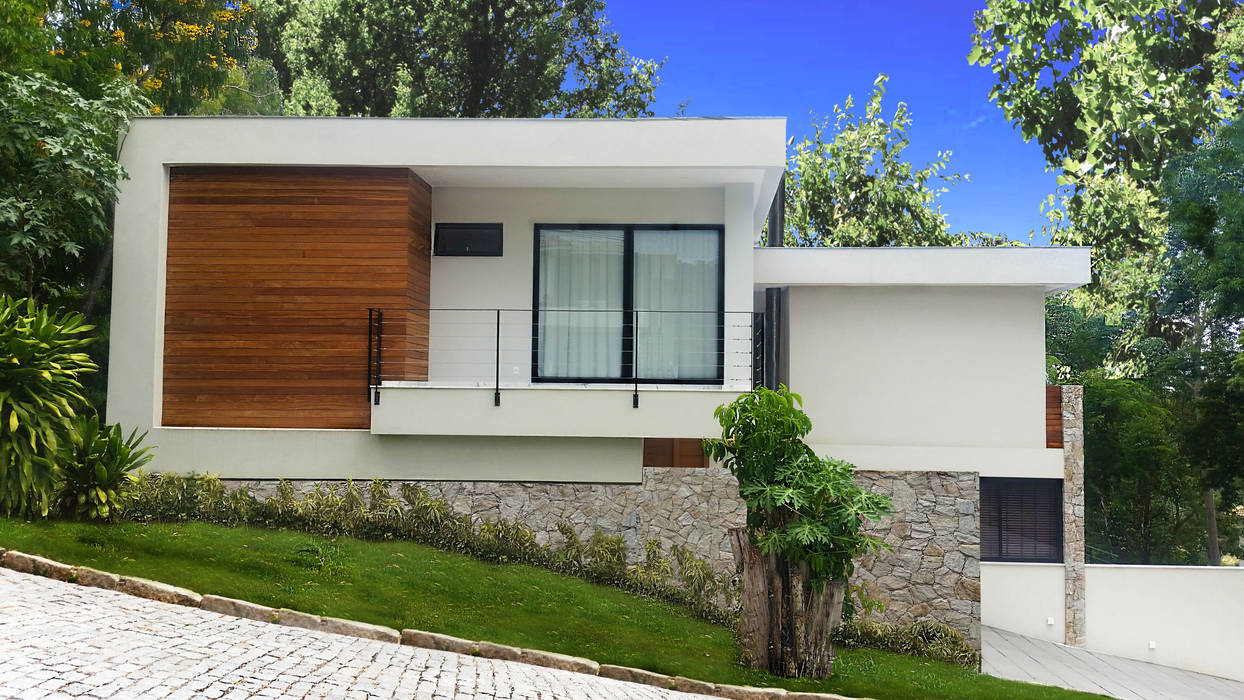 CASA OW, Cláudio Maurício e Paulo Henrique Cláudio Maurício e Paulo Henrique Casas modernas Arquitetura Niterói,Casa contemporanea,arquiteto,arquiteto niterói,casa moderna