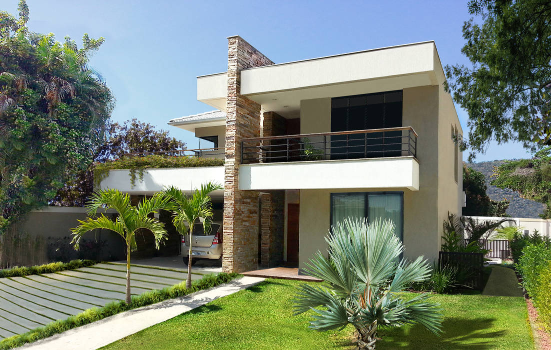 CASA PA, Cláudio Maurício e Paulo Henrique Cláudio Maurício e Paulo Henrique Casas modernas Casa contemporanea,arquitetura niteroi,estudio cmph