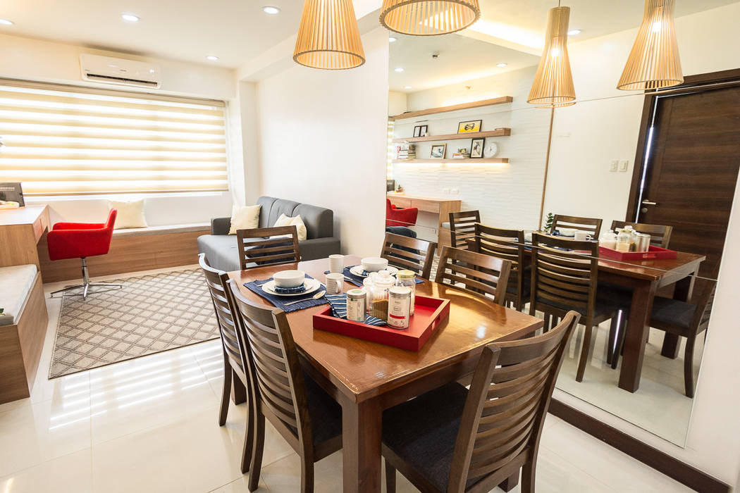 Sonata Private Residences, TG Designing Corner TG Designing Corner Modern Dining Room