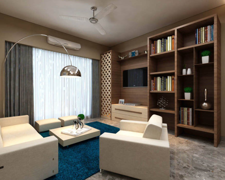 Borivali Residence, Midas Dezign Midas Dezign 아시아스타일 거실