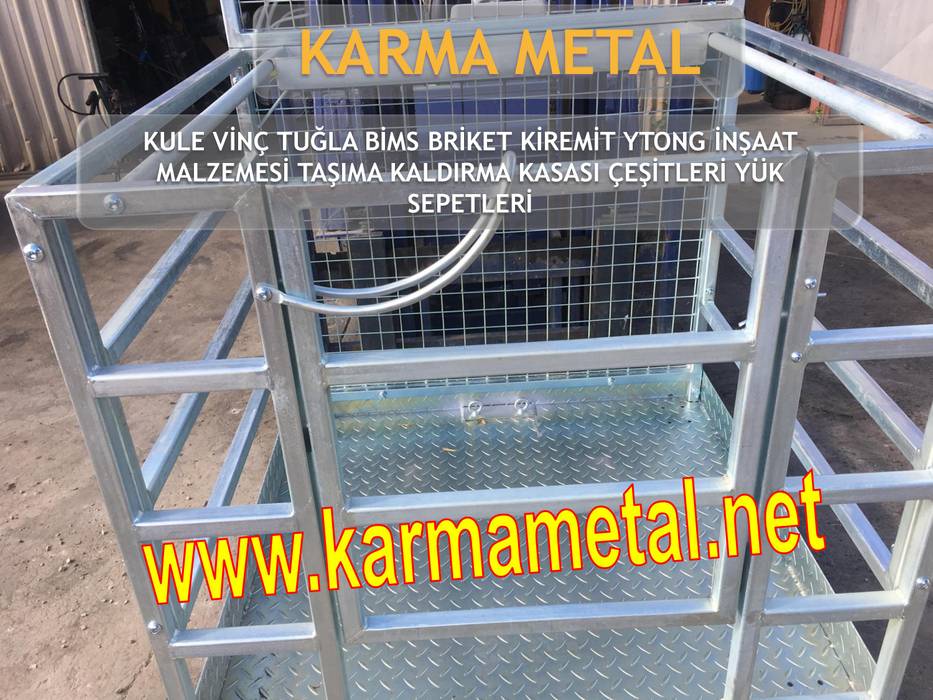 KARMA METAL - Kule Vinç İnşaat Şantiye Yuk Taşıma Paleti Sepeti, KARMA METAL KARMA METAL