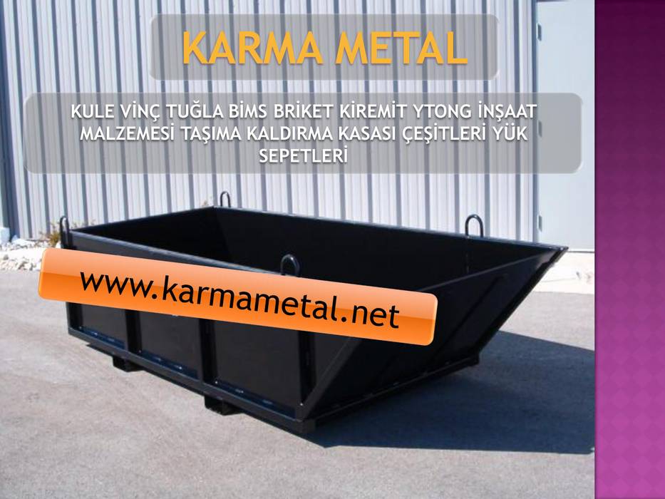 KARMA METAL - Kule Vinç İnşaat Şantiye Yuk Taşıma Paleti Sepeti, KARMA METAL KARMA METAL