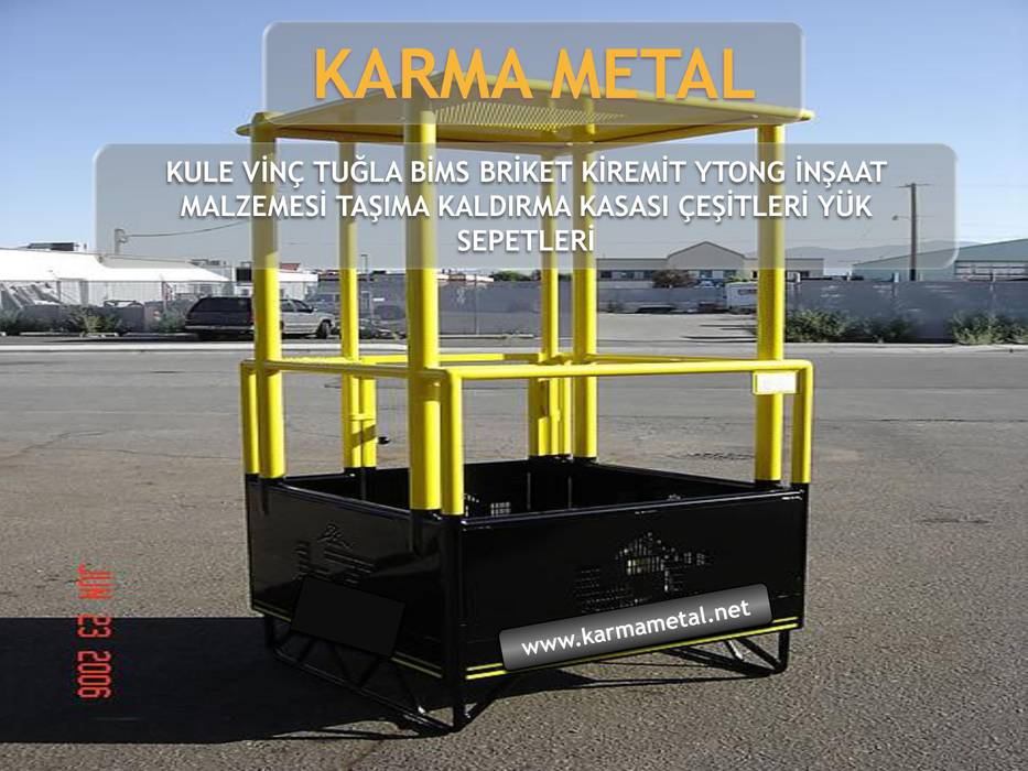 KARMA METAL - Kule Vinç İnşaat Şantiye Yuk Taşıma Paleti Sepeti, KARMA METAL KARMA METAL