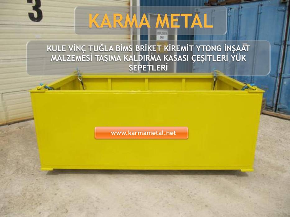 KARMA METAL - Kule Vinç İnşaat Şantiye Yuk Taşıma Paleti Sepeti, KARMA METAL KARMA METAL