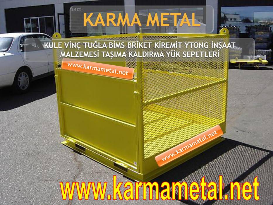 KARMA METAL - Kule Vinç İnşaat Şantiye Yuk Taşıma Paleti Sepeti, KARMA METAL KARMA METAL