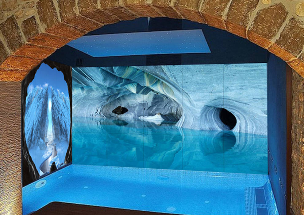 DECORACIÓN DE PAREDES EN SPA CON MURALES DE PLACAS DE CERÁMICA, Fotoceramic Fotoceramic Modern spa Pool & spa accessories