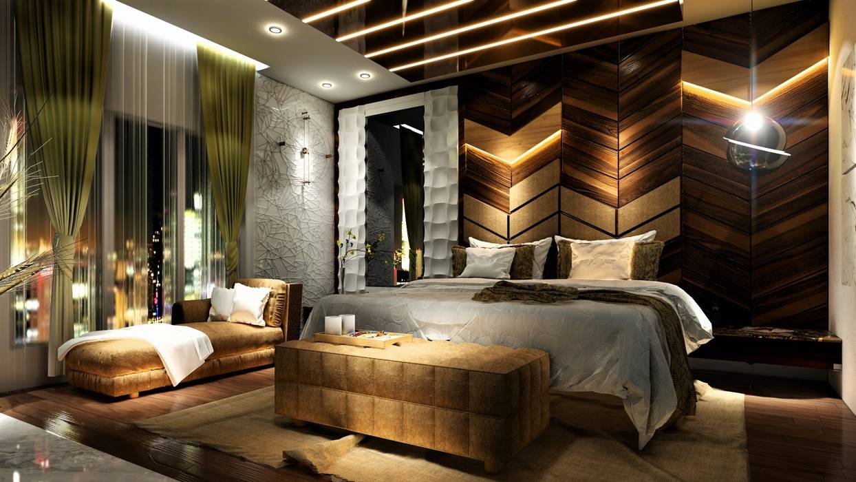 5BHK Villa, Undri, Design Evolution Lab Design Evolution Lab Modern style bedroom Solid Wood Multicolored