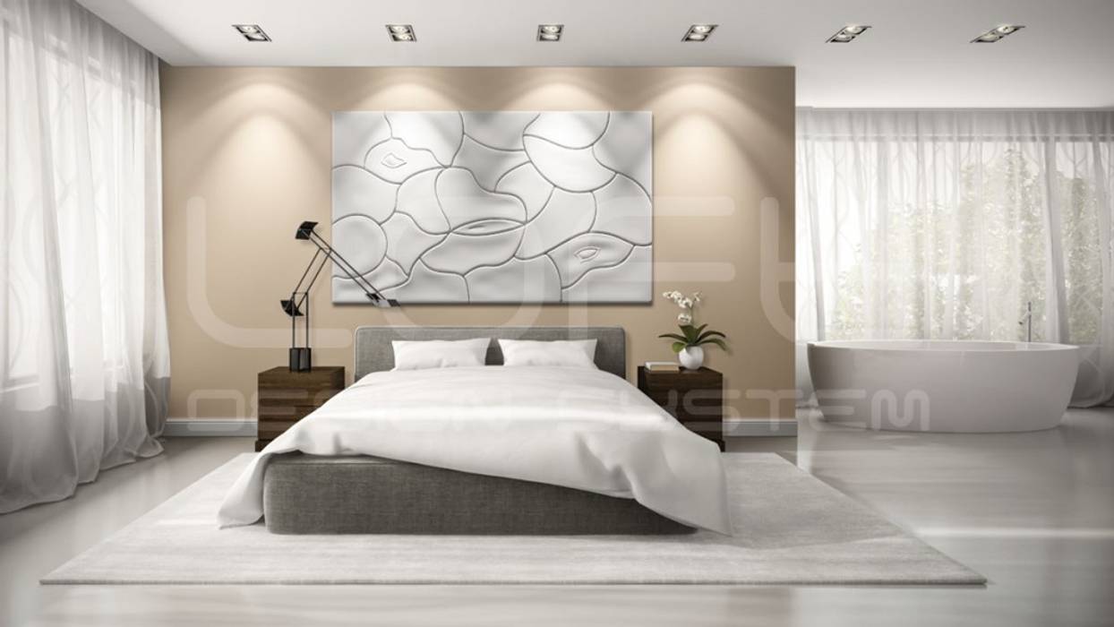 Wandbild aus Gips Modell MOUGINS Loft Design System Deutschland - Wandpaneele aus Bayern Moderne Schlafzimmer Wandkunst,Wandverkleidung,Wandmalerei,wand,wanddeko,wandgestatung,dekoration,wandfarbe,sofa,couch