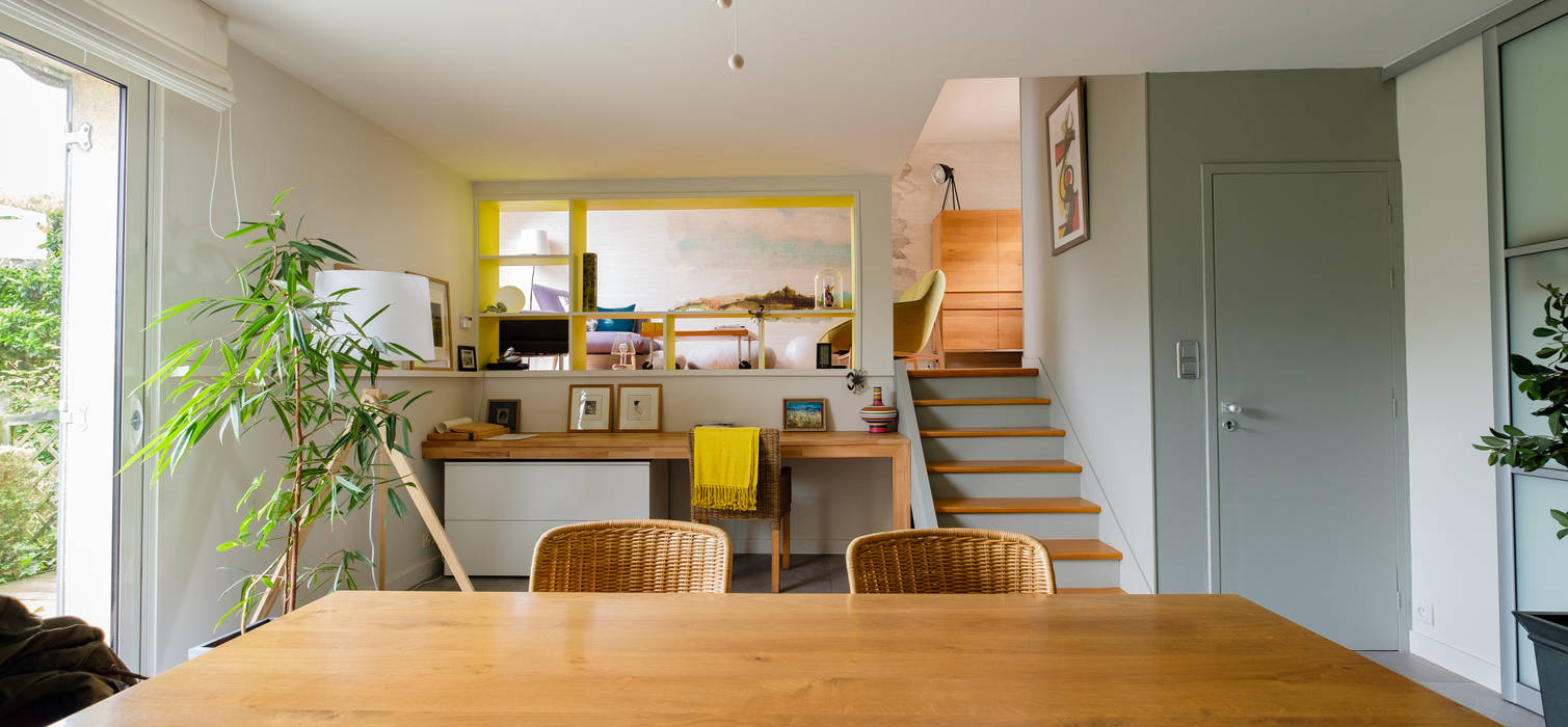 Rénovation d’une maison de ville à Rennes, Hélène Méar décoratrice d'intérieur Hélène Méar décoratrice d'intérieur Modern dining room