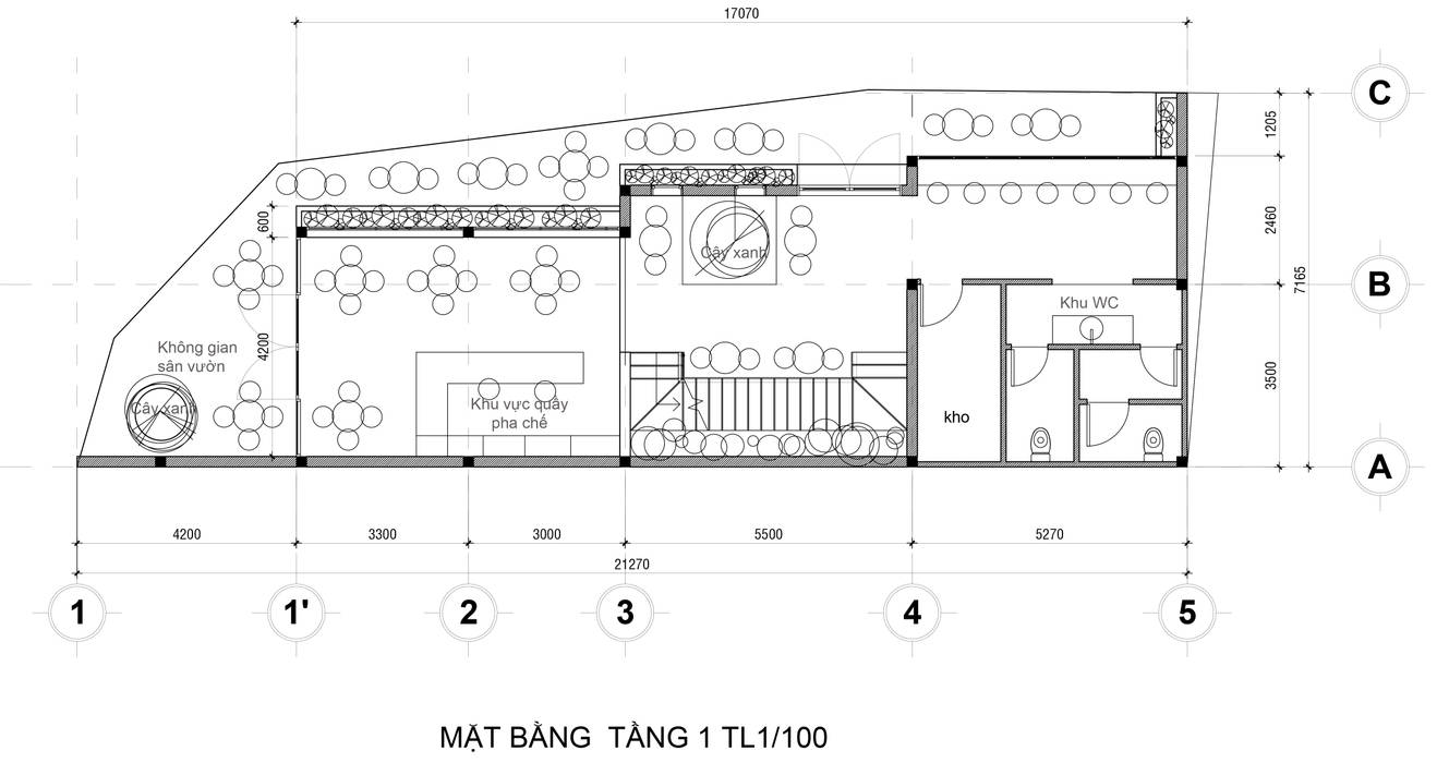 Mat Bang Tang 1: hiện đại by Công Ty Cp Thiết Kế Kiến Trúc Và Xây Dựng A9 Design, Hiện đại