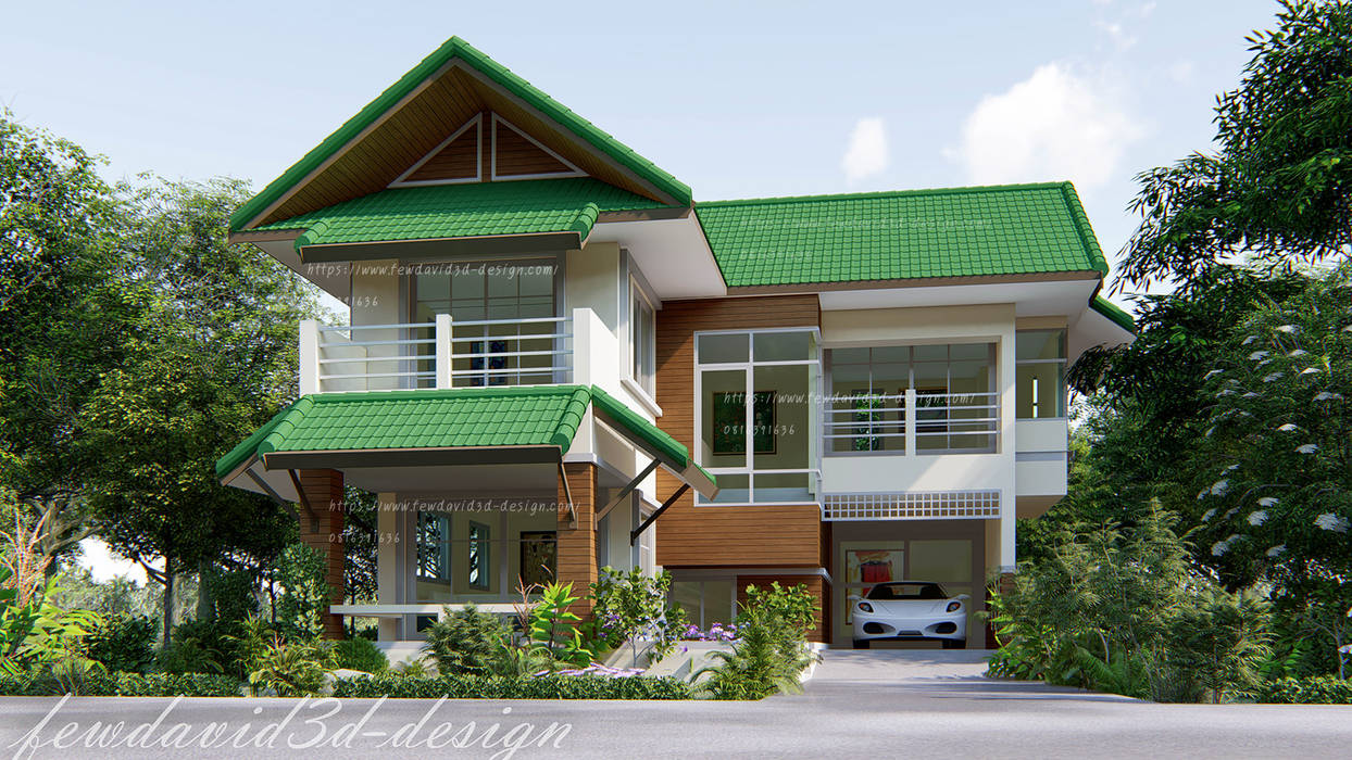 แบบบ้านต้นแสง, fewdavid3d-design fewdavid3d-design บ้านและที่อยู่อาศัย
