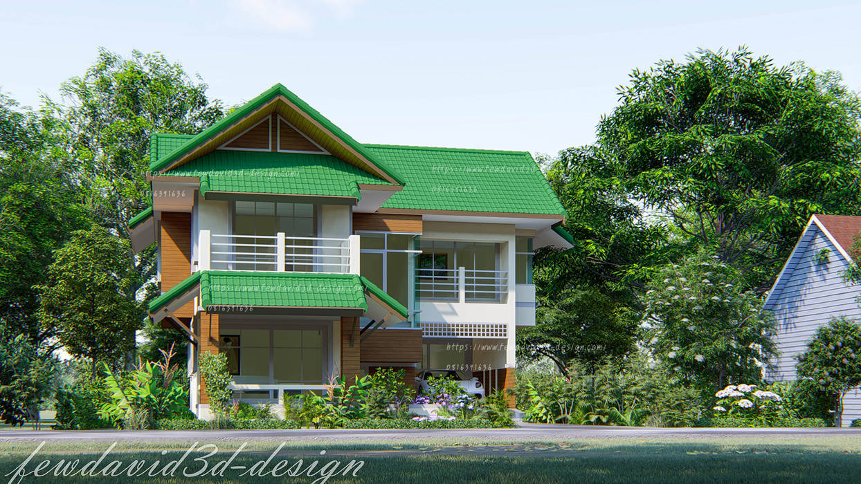 แบบบ้านต้นแสง, fewdavid3d-design fewdavid3d-design บ้านและที่อยู่อาศัย