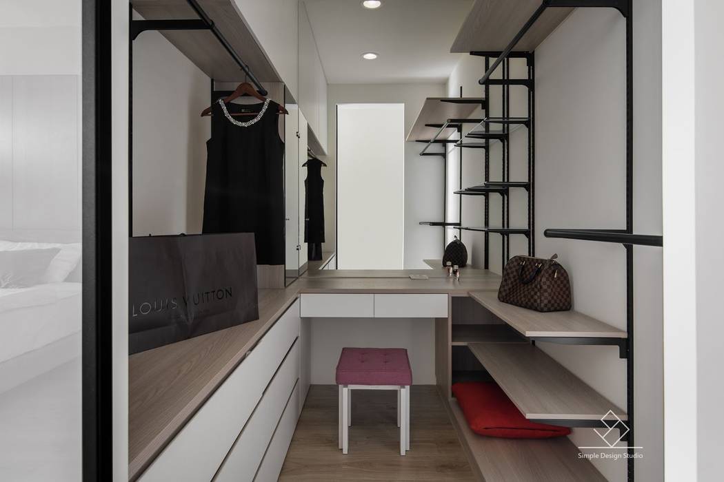 新竹-親家Qest-蕭宅, 極簡室內設計 Simple Design Studio 極簡室內設計 Simple Design Studio Closets escandinavos