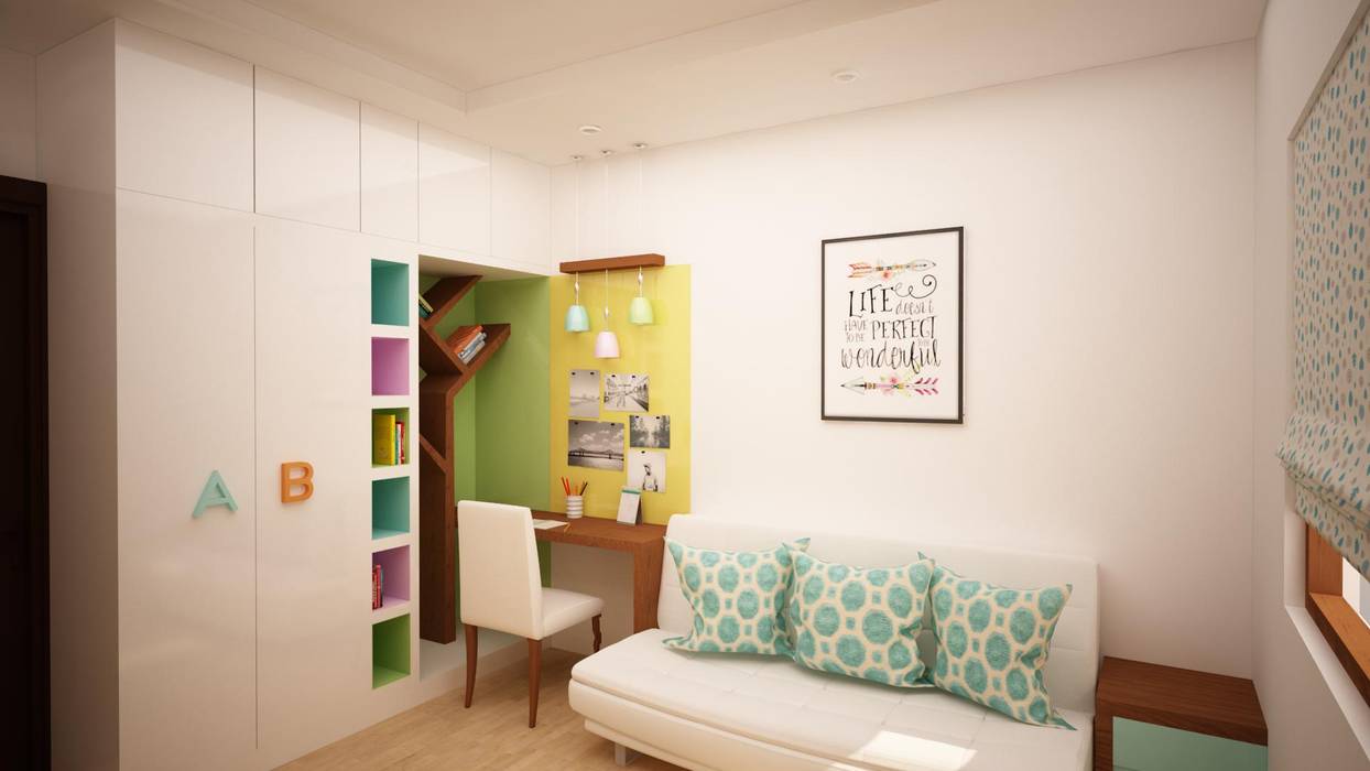 Kids study area homify Asian style study/office