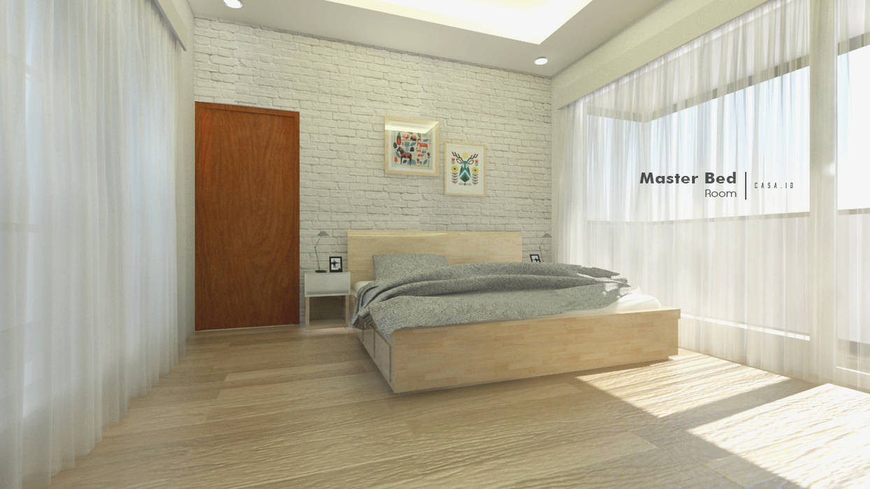 Master Bedroom CASA.ID ARCHITECTS Kamar Tidur Gaya Rustic