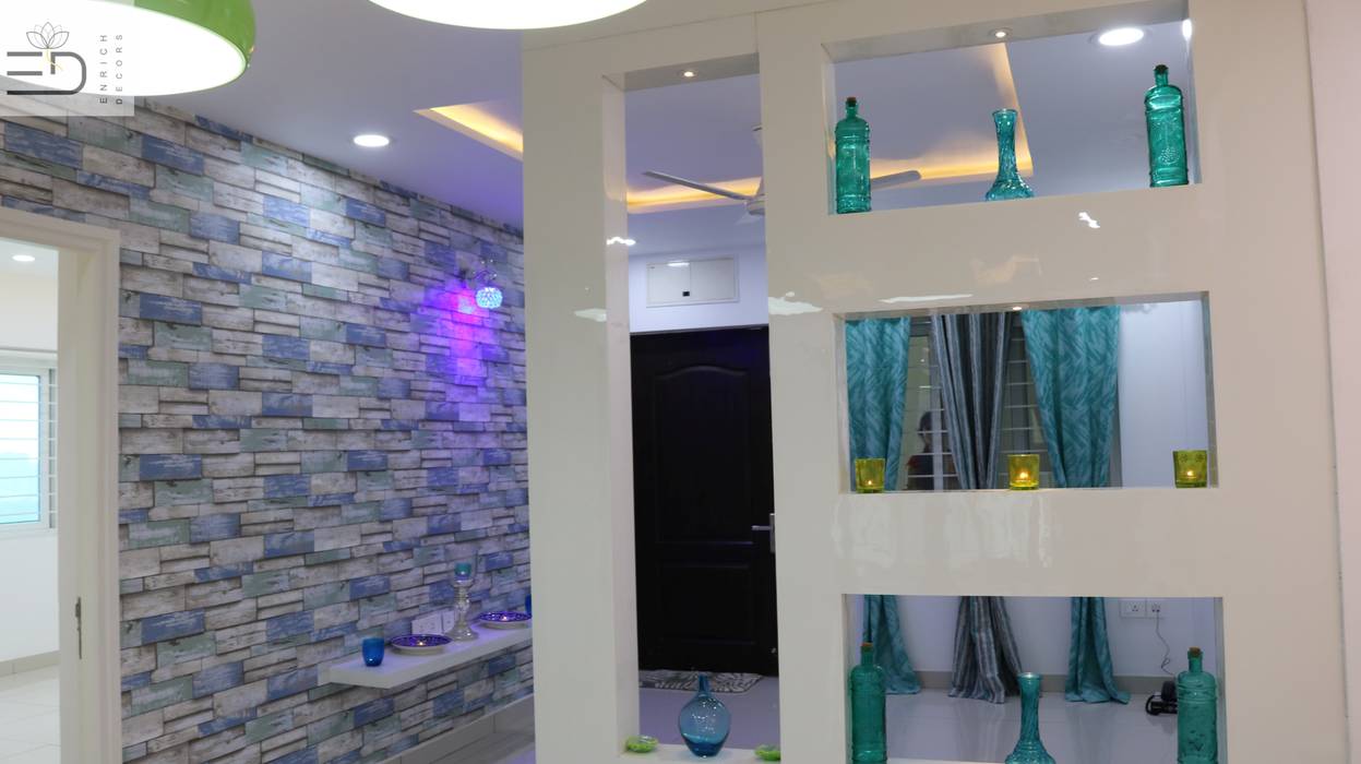 Living Partition With Home Decor Modern Living Room By Enrich Interiors Decors Modern Homify