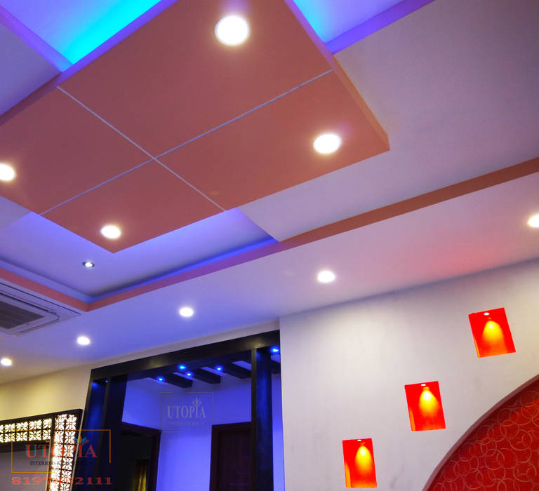 False Ceiling Design Modern Corridor Hallway Stairs By