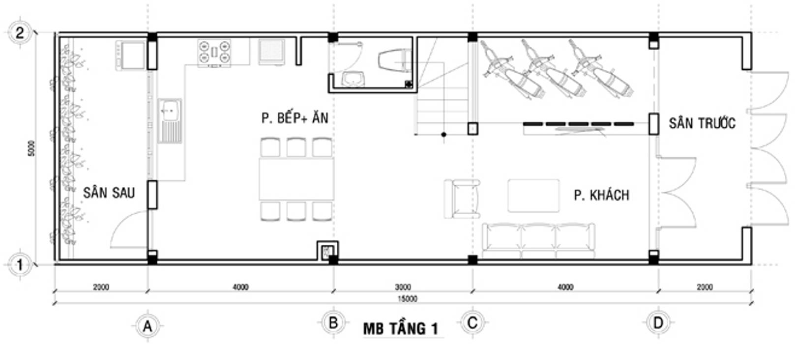 Nhà Ống 3 Tầng 75m2 Sang Chảnh Thiết Kế Hiện Đại, Công ty TNHH TK XD Song Phát Công ty TNHH TK XD Song Phát Single family home Copper/Bronze/Brass