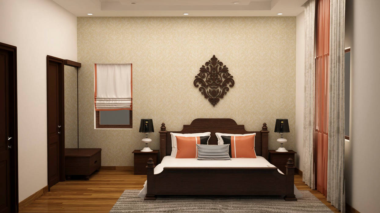 Headboard design homify Asian style bedroom